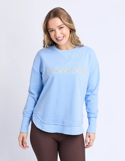 Simplified Metallic Crew Blue - Willow Collective Mudgee