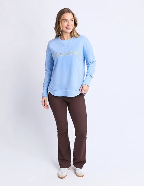 Simplified Metallic Crew Blue - Willow Collective Mudgee