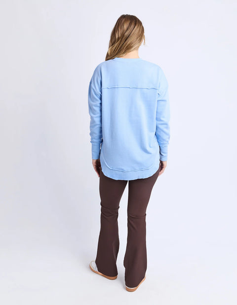 Simplified Metallic Crew Blue - Willow Collective Mudgee