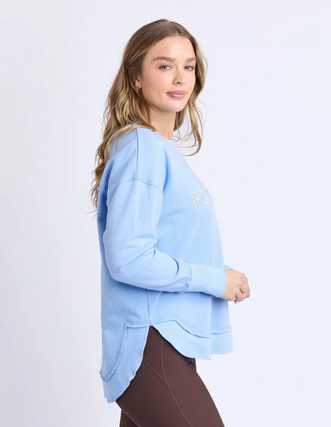 Simplified Metallic Crew Blue - Willow Collective Mudgee