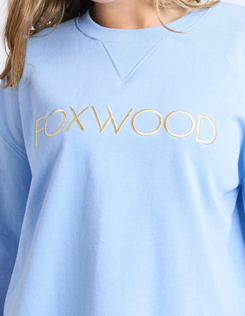 Simplified Metallic Crew Blue - Willow Collective Mudgee
