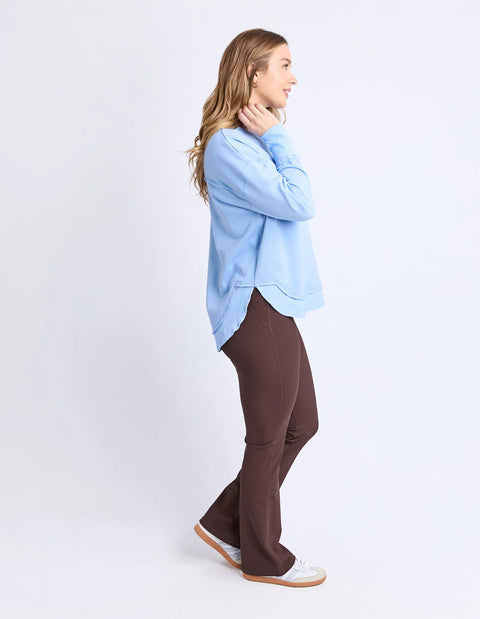 Simplified Metallic Crew Blue - Willow Collective Mudgee