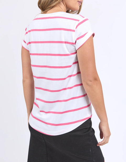 Manly Stripe Vee Tee