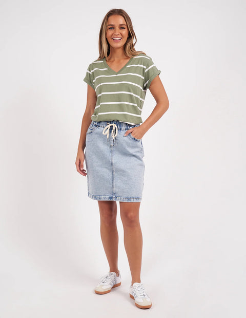 Manly Stripe Vee Tee