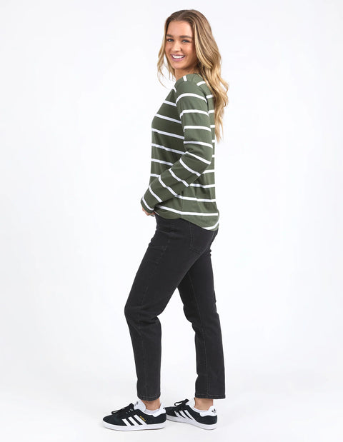 Manly Vee Striped Long Sleeve