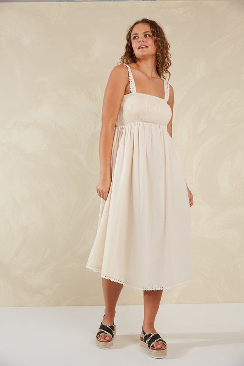 Adelfia Shirred Dress