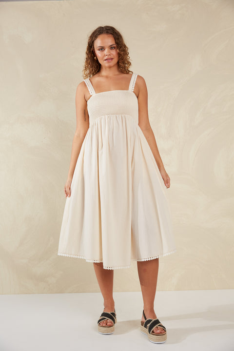 Adelfia Shirred Dress