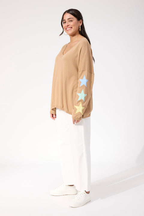Vermont Star V Neck Jumper - Willow Collective Mudgee
