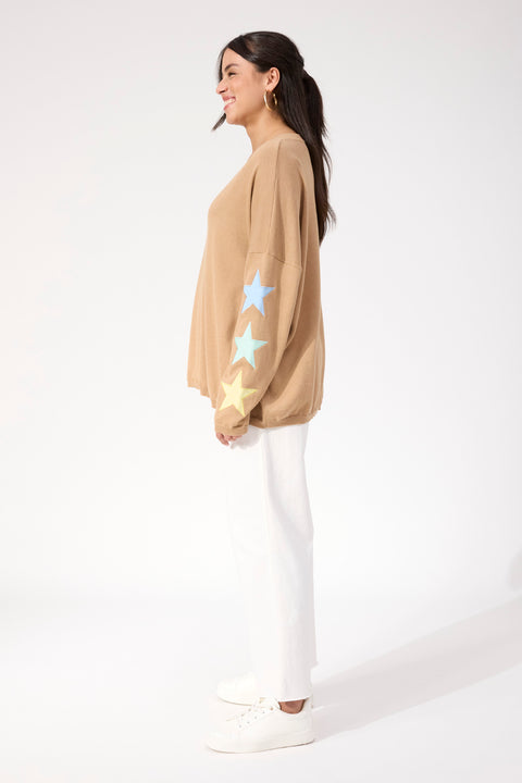 Vermont Star V Neck Jumper - Willow Collective Mudgee