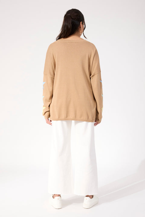 Vermont Star V Neck Jumper - Willow Collective Mudgee
