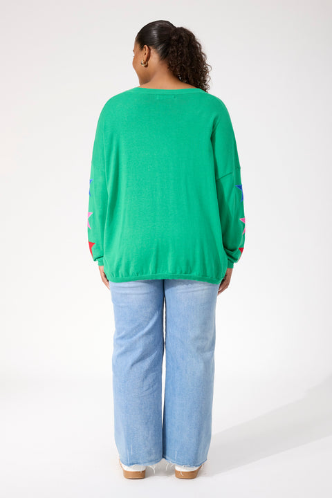 Vermont Star V Neck Jumper - Willow Collective Mudgee