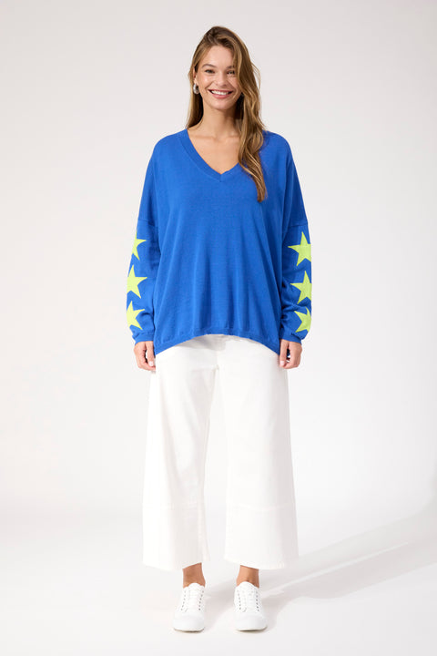 Vermont Star V Neck Jumper - Willow Collective Mudgee