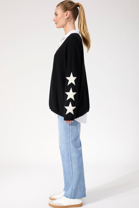 Vermont Star V Neck Jumper - Willow Collective Mudgee