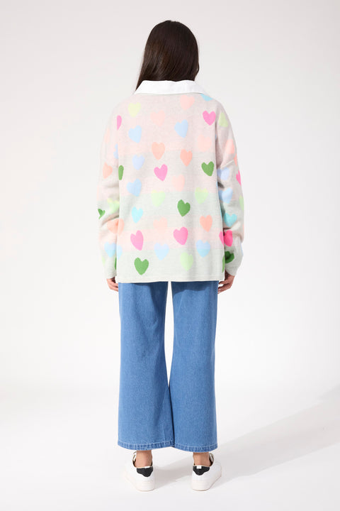 Alaska Relaxed Heart Jumper - Willow Collective Mudgee