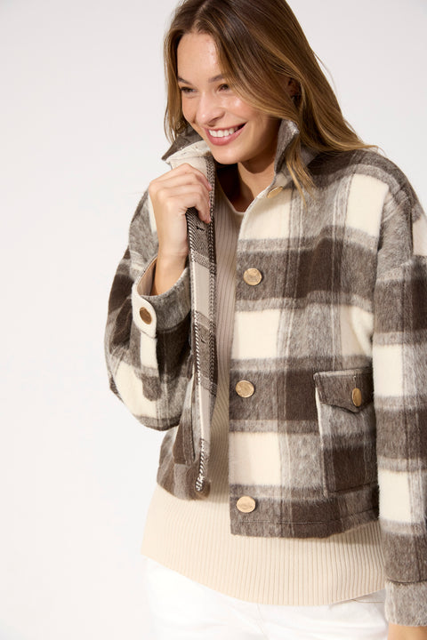 Fargo Cropped Jacket - Willow Collective Mudgee