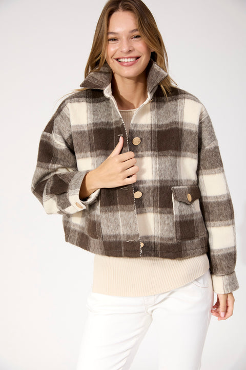 Fargo Cropped Jacket - Willow Collective Mudgee