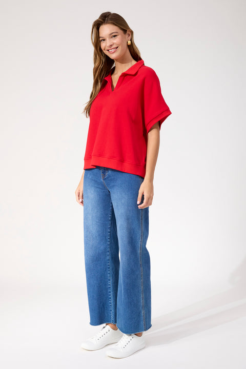 Boston Crop Sweat Top - Willow Collective Mudgee