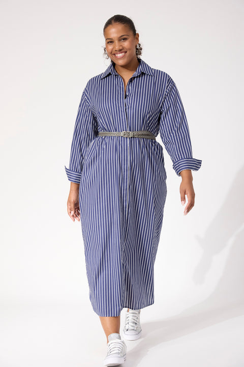 Fairbanks Stripe Shirt Dress - Willow Collective Mudgee