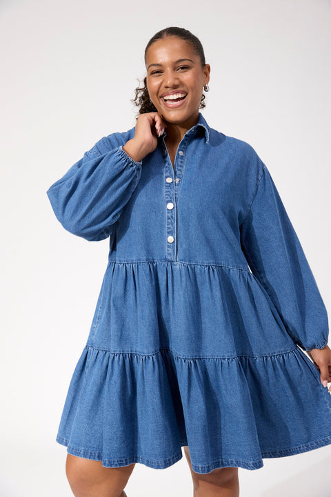 Denver Denim Dress - Willow Collective Mudgee