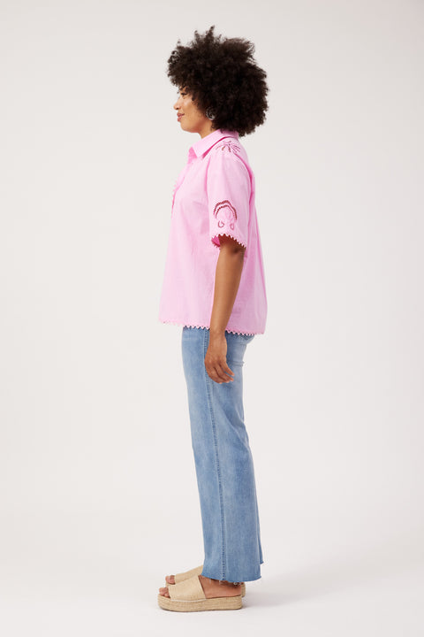 Larissa Broderie Shirt - Willow Collective Mudgee