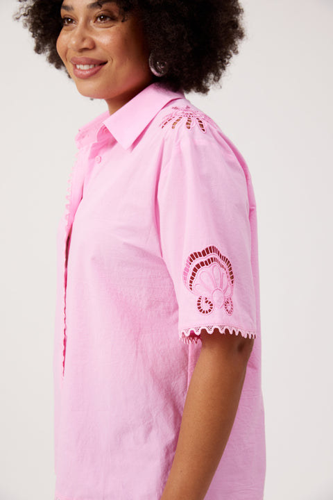 Larissa Broderie Shirt - Willow Collective Mudgee