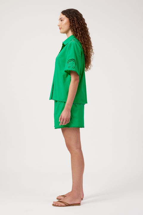 Larissa Broderie Shirt - Willow Collective Mudgee