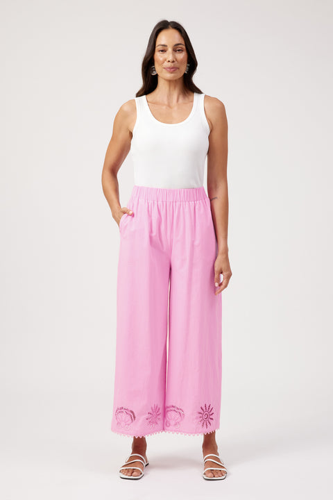 Larissa Broderie Pant - Willow Collective Mudgee