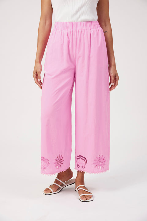 Larissa Broderie Pant - Willow Collective Mudgee