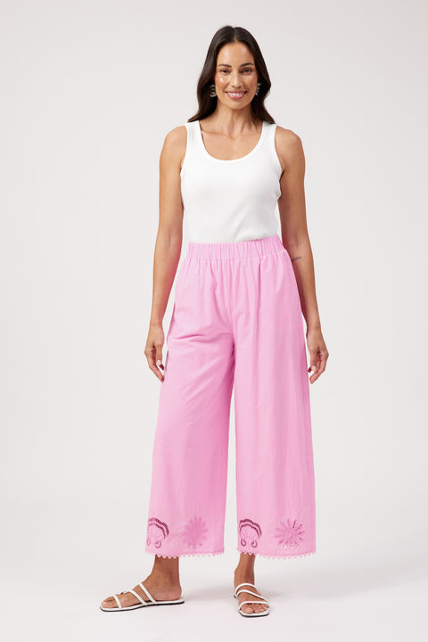 Larissa Broderie Pant - Willow Collective Mudgee