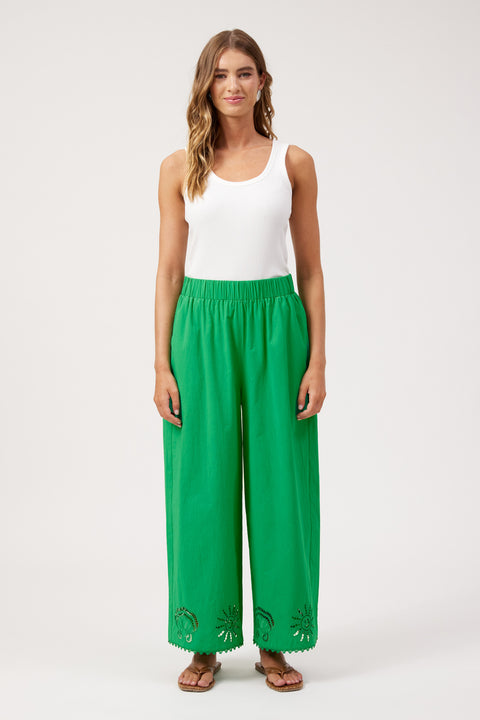 Larissa Broderie Pant - Willow Collective Mudgee