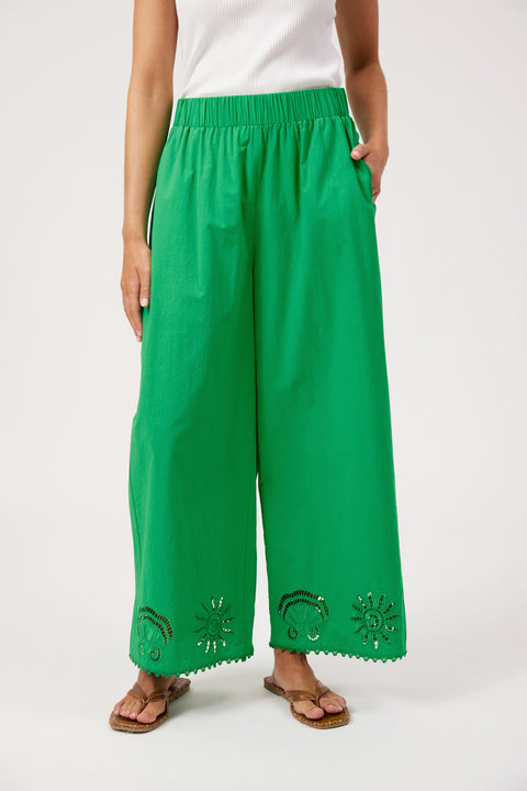 Larissa Broderie Pant - Willow Collective Mudgee