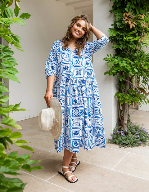 Dolce Tile Midi Dress