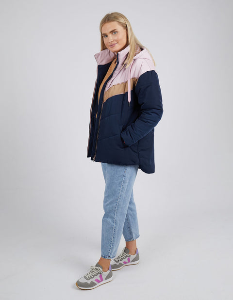 Colour Block Puffer Jacket