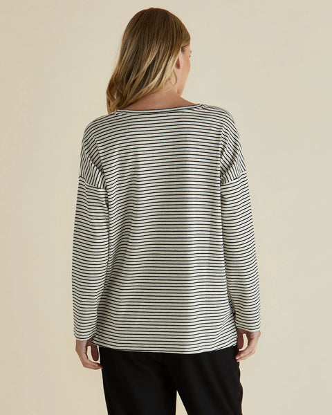 Brixley Long Sleeve Black Stripe