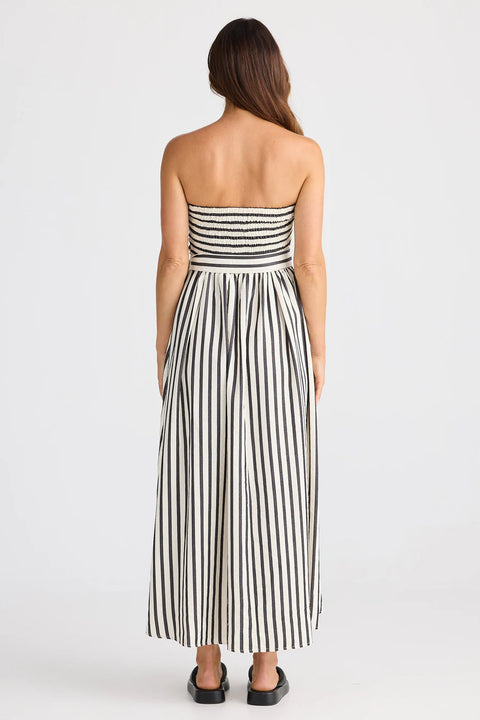 Avalon Dress Black Stripe