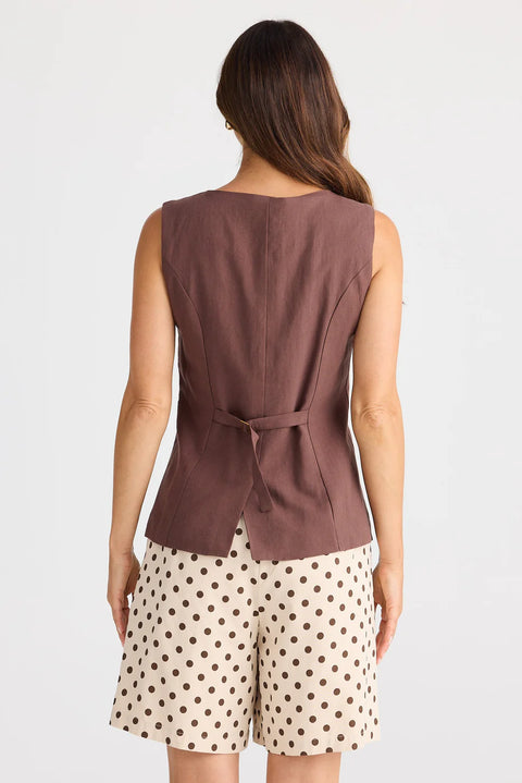 Eden Waistcoat Chocolate