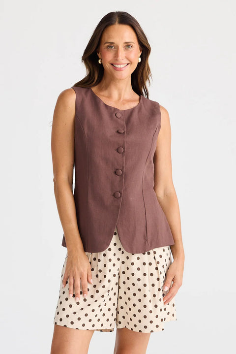 Eden Waistcoat Chocolate