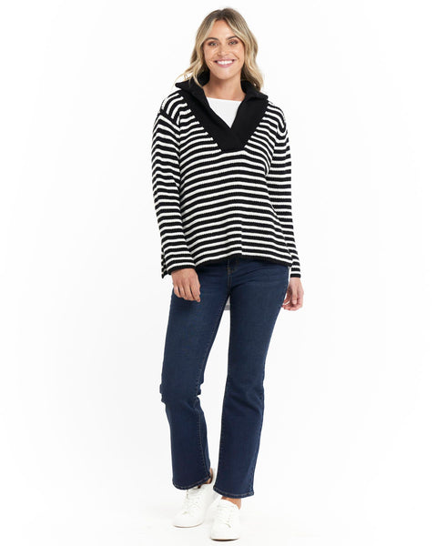 Bordeaux Collar Knit