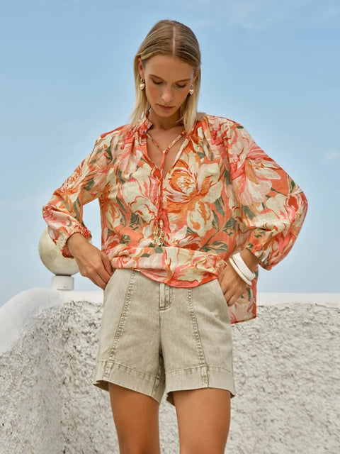 Shae Split Neck Blouse