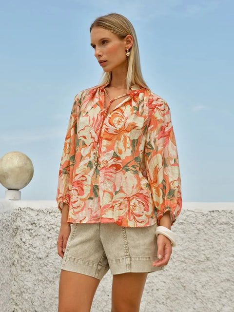 Shae Split Neck Blouse