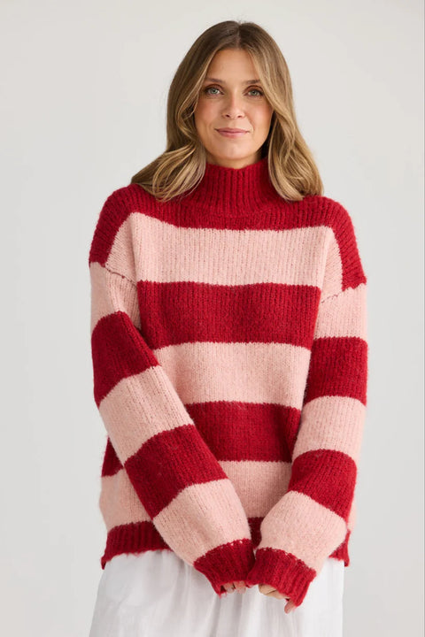 Island Knit Red Stripe