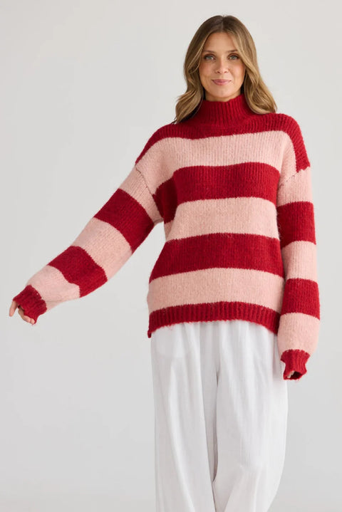 Island Knit Red Stripe