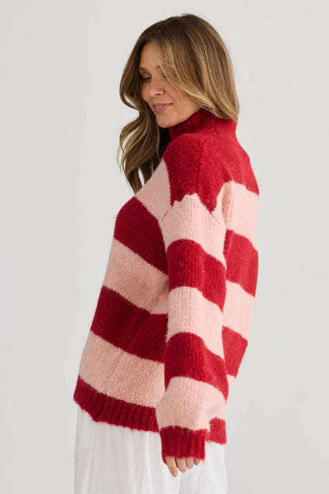 Island Knit Red Stripe