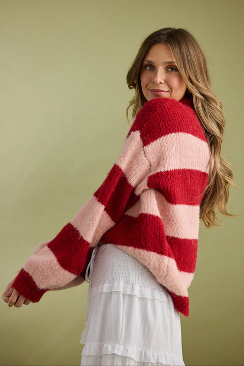Island Knit Red Stripe