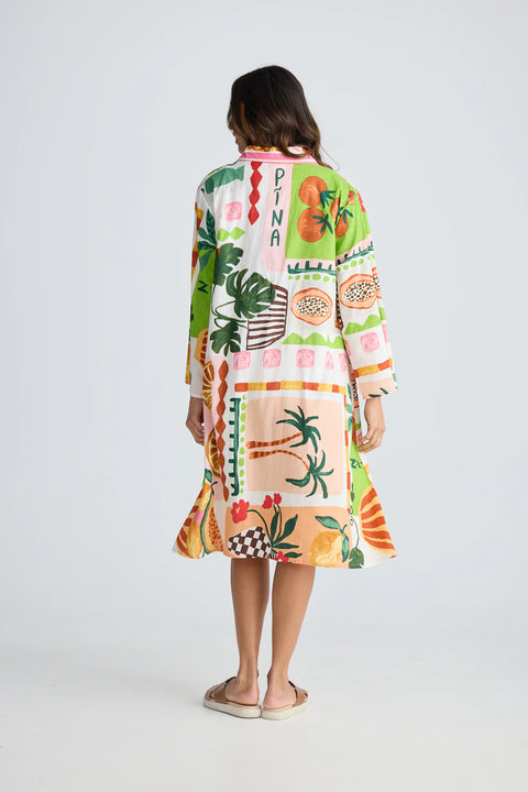 Stella Shirt Dress Tropical