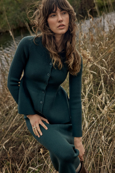 Vale Peplum Cardigan - Willow Collective Mudgee