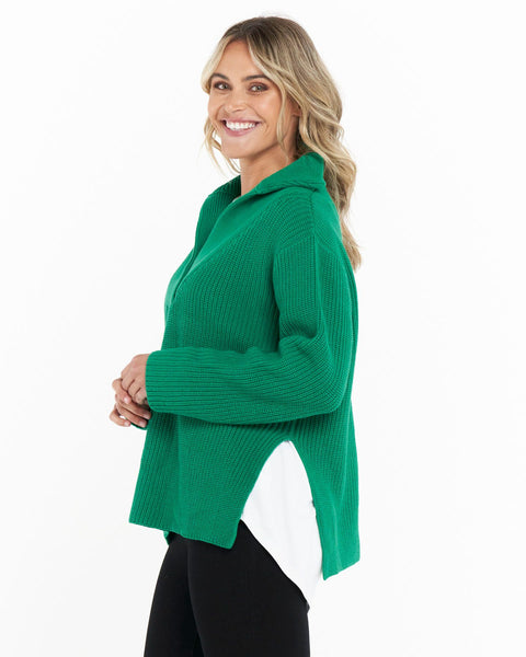 Bordeaux Collar Knit