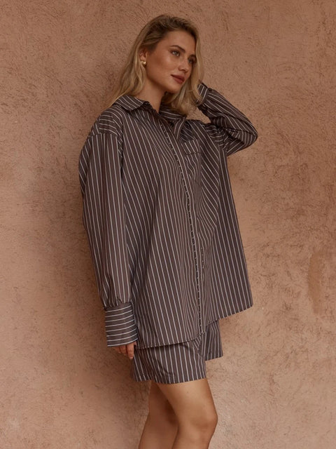 Marty Piped Striped Shirt