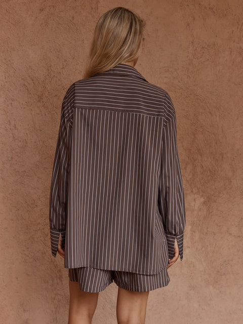 Marty Piped Striped Shirt