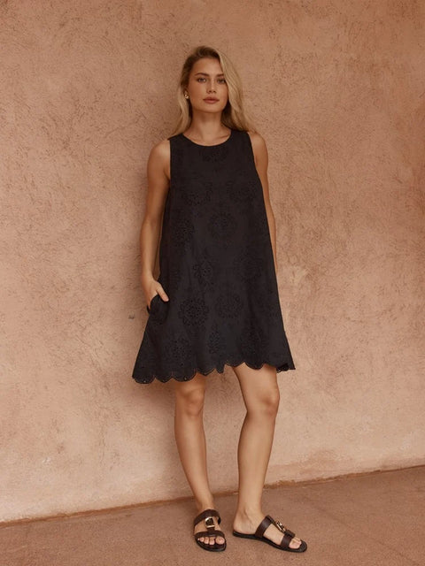 Mavis Broderie Shift Dress